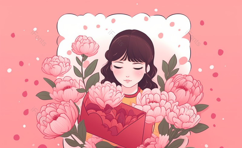 温馨手绘康乃馨教师节背景图,插画/手绘图,插画/手绘图库,插画/手绘图下载,插画/手绘